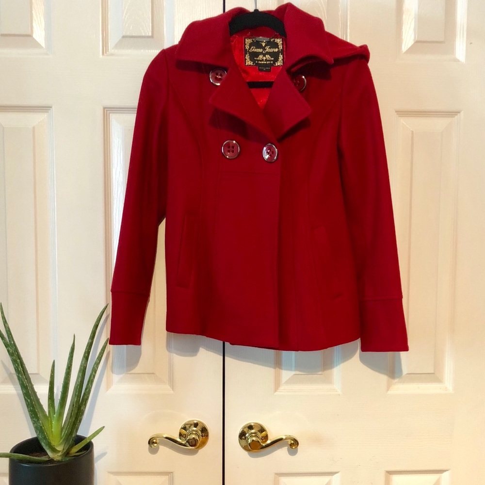 Guess Red Peacoat
